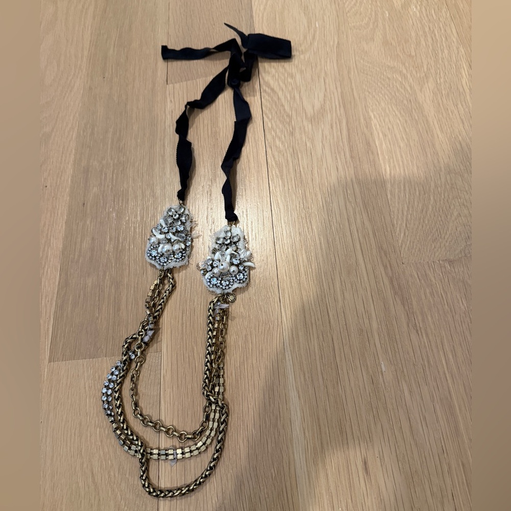 J.Crew Ribbon Chain Necklace